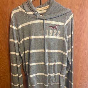 Hollister Hoodie Gray/White Size S